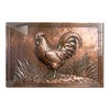 fzxwyishu Tempered Glass Backsplash for Kitchen,Stove Splashback Protector Metal copper