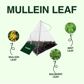Mullein Tea Bags,  Lung Clearing,  Herbal  Tea, Caffeine Free, 20 Bags Natural Blend of Herbal Ingredients Beverage - Specification: 5-PCS
