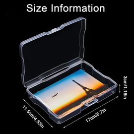 Geelin 30 Pcs Clear Photo Storage Boxes for 4" x 6" Pictures Transparent Photo Case Plastic Photo Organizers and Storage Photo Storage Containers Photo Keeper for Photo Picture Card, 6.7 x 4.7 x 1.2''