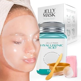 BRÜUN Peel-Off Hyaluronic Ac Jelly Mask Para El Cuidado Facial  Un Tarro De Máscara De Goma De 23 Fl Oz Para 30 A 35 Tratamientos  Una Máscara De Gel 