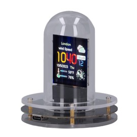 ViaGasaFamido Nixie Tube Clock Cyberpunk Decor 12/24 Hour Display with Mood Lighting A Retro for Friends