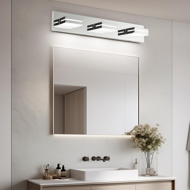 SineRise LED Modern Bathroom Vanity Light Fixtures (3-Light, 24-Inch)(5CCT, Dimmable),