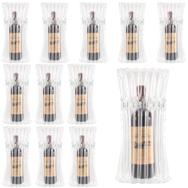 Wine Bottle Travel Protector Bags, 12 Packs Wine Bottle Protector Inflatable Air Column Bubble Cushion Wrap Shipping Sleeves, Safety Choice for Traveling Luggage Airplane Suitcase