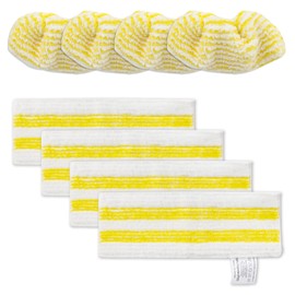 PYserne Microfibre Cloth Set Compatible with Kärcher Easyfix SC 1, SC 2, SC 3, SC 4, SC 5, Floor Cloth Set Accessories with 3 Floor Cloths and 3 Coats, Suitable for Various Surfaces, Pack of 8