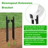 Wpbhk 2Pcs Rainwater Downspout Bracket, Adjustable Gutter Downspout Holder Stake,