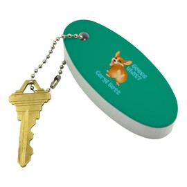 GRAPHICS & MORE Guess What Corgi Butt Funny Joke Floating Keychain Oval Foam Fishing Boat Buoy Key Float