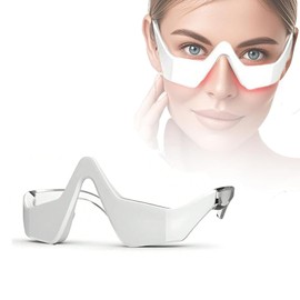Shmian Under-Eye Therapy Device, RedLight Therapy Glasses for Eyes Bags Dark Circles Puffiness, Massager for Relieving Eye Fatigue with 3 Modes
