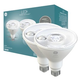 GE GE LED+ Motion Sensor LED Light Bulbs, 14W, PAR38 Outdoor Security Floodlights, Warm White, CAC (2 Pack)