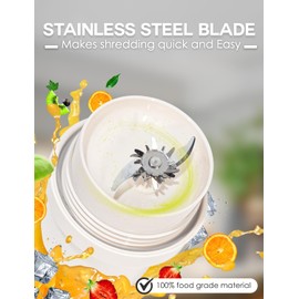 Mojoco Personal Smoothie Blender – Vacuum Insulated Blender for Fruits and Vegetables - Rechargeable Portable Blenders with Stainless Steel Blade for Travel, Camping, Gym