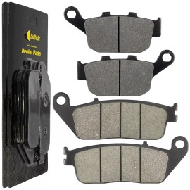 Caltric Front and Rear Brake Pads for Honda CBR500R CBR500RA ABS 2013-2024