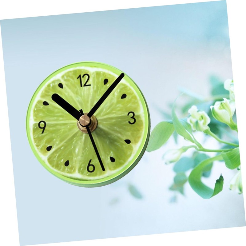 Ciieeo Family-Friendly Fridge Clock Round Wall Magnet Fruit Design Sleep