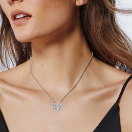 ASLBUNM Cat Necklace 925 Sterling Silver Cute Animal Cat Pendant Necklace Jewelry Gifts for Women