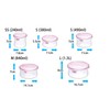iwaki KT7400-P Heat-resistant Glass Storage Container, Pink, Round, SS 8.5