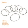 PATIKIL 50pcs 35mm Diameter Binder Rings Removable Metal Book Loose