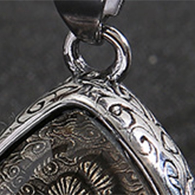 Buddha Pendant Arc Cutting Ethnic Style Beautiful Practical Stainless Steel