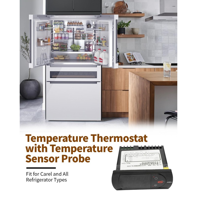 JadeBirch PZGXS0J111 Temperature Thermostat with Temperature Sensor Probe 115V Compatible