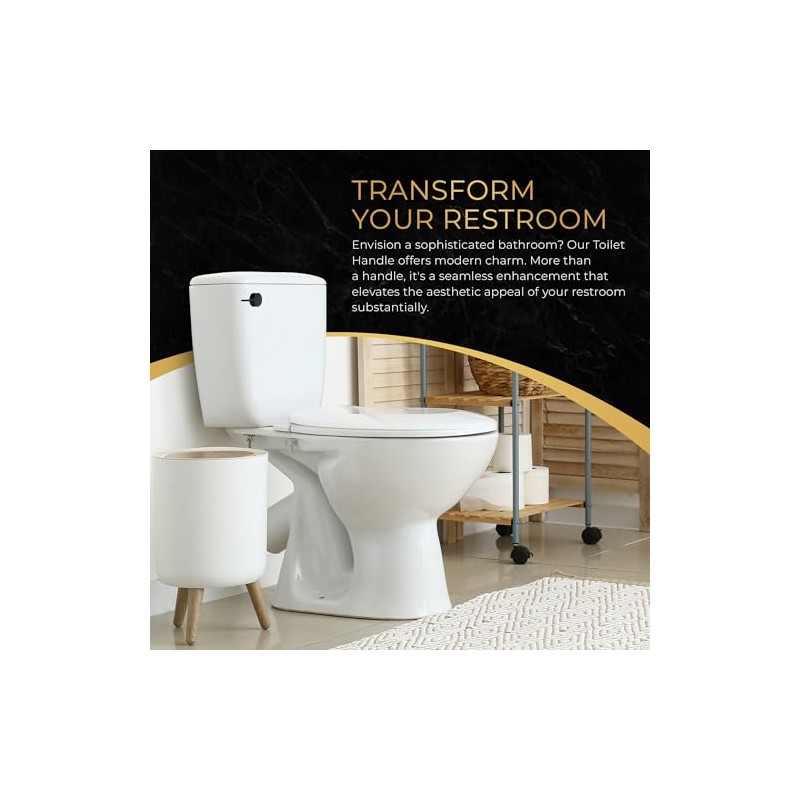RAVINE Premium Modern Luxury Universal Toilet Handle Replacement, Majestic Collection.
