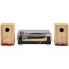 Crosley CR6043A-NA Brio Bluetooth Turntable Shelf System with Included Speakers,