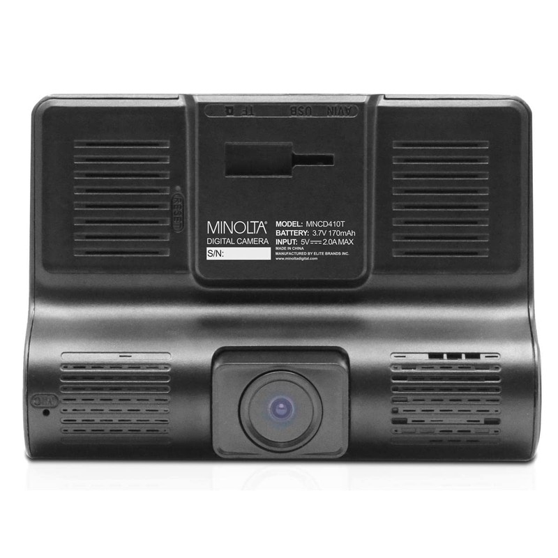 Minolta MNCD410T 3-Channel 1080p Car Camcorder w/4.0" LCD & Rear