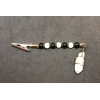 Lost Science Crystals Mizzou Tiger’s Roach Clip, Quartz Crystal Charm,
