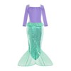 SlowTon Girls Mermaid Princess Costume Sequins Party Dress Cosplay Outfit