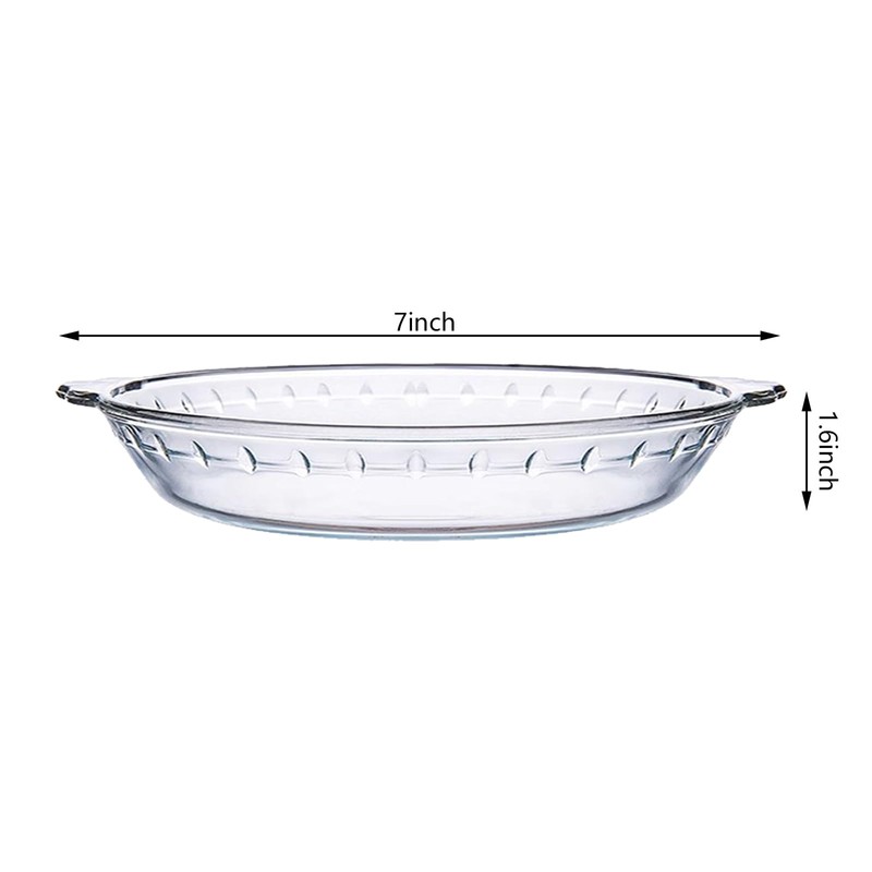 Glass Pie Plate 7" Pie Pans Pie Baking Dishes with