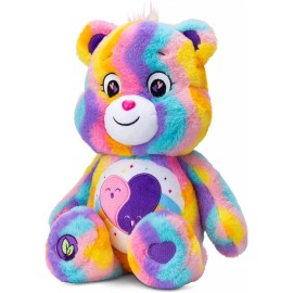 Basic Fun  14" Friends Forever Care Bear Plushie - Tie-Dye Multicolored **NEW IN BAG**
