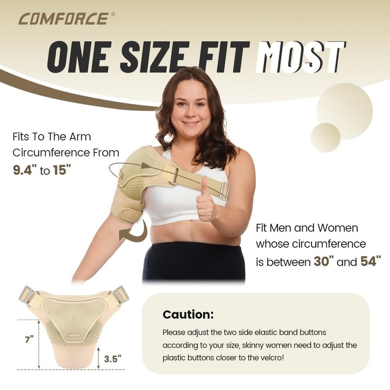 COMFORCE Adjustable Shoulder Compression Sleeve Shoulder Support for shouler Recovery