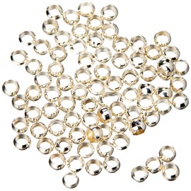 Efco Flat Beads Metal Glaze 2 mm 100 pcs. Silver-Plated, 3 x 3 x 2 cm