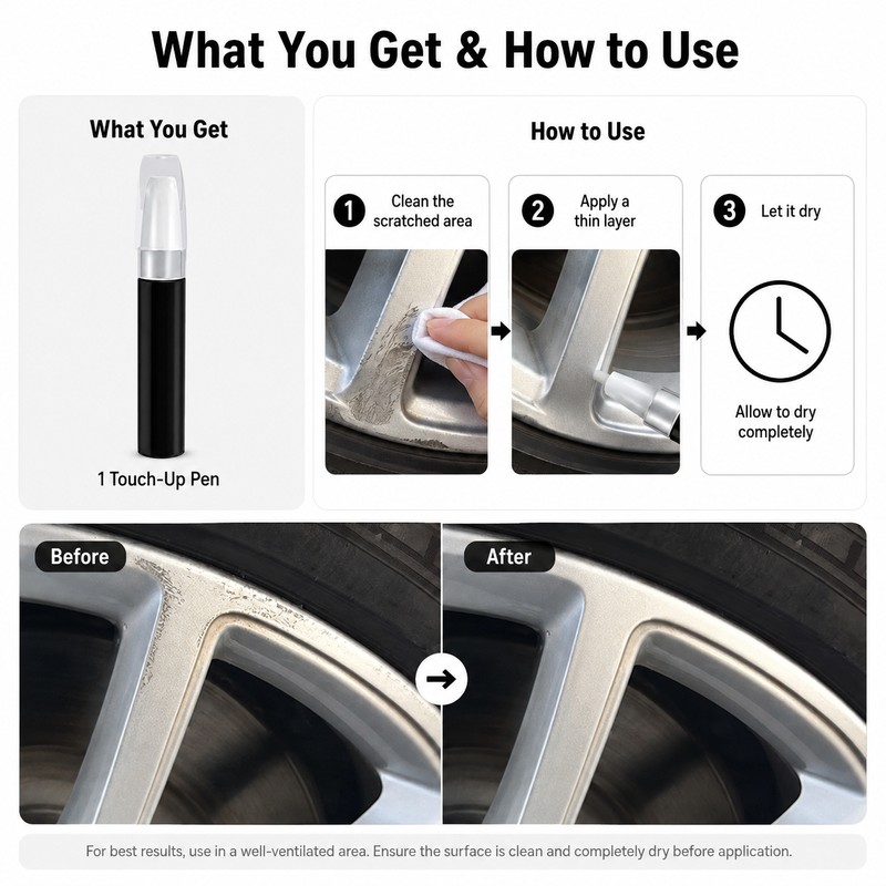 Automotive Wheel Touch-Up Paint Pen for Minor Scratches – Precision