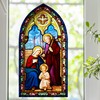 Holy Family Stained Glass Window Film (12.5"x24")