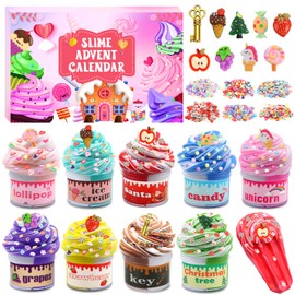 GWAHSA Advent Calendar 2024, 24 Days Christmas Countdown Calendar with Butter Slime Party Favors for Kids Stress Relief Toys Surprise Xmas Gifts for Girls Boys Toddlers Teens Adults Stocking Stuffers