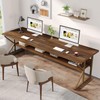 Tribesigns 79-Inch Extra Long Desk, Two Person Desk with Storage