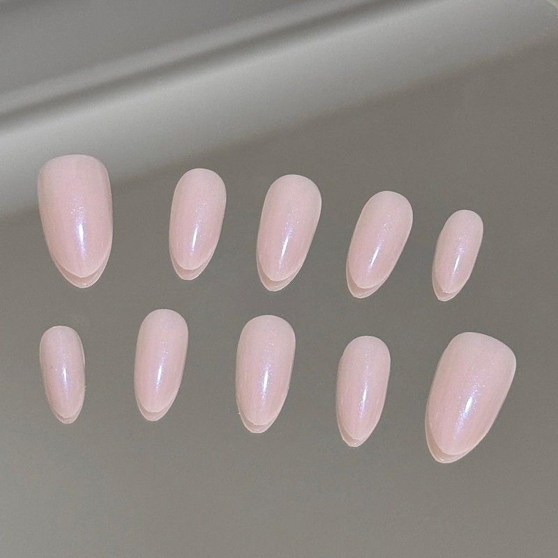 Baby Pink Press On Nails - Petite Oval Short Style