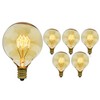 Vintage Edison Bulbs, G50 Globe, 40w, E12 Base (Small), 6-Pack