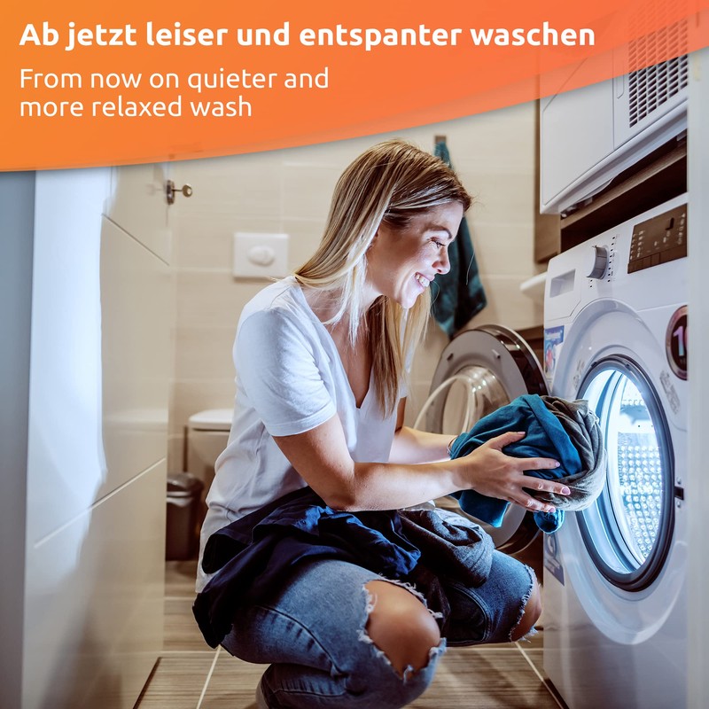 ECENCE Rubber Vibration Damper Washing Machine 4 Pieces Black Tumble