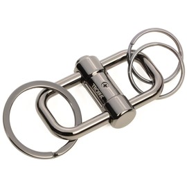 TROIKA Unisex 2-Way Key Travel Accessory Luggage Tag, Gunmetal Grey, Keyring