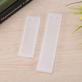 Marcapáginas de Silicona 2 Piezas para Manualidades y Resina Epoxi Molde Transparente Rectangular