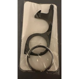 Unbranded Black Multifunction Tool KeyChain: Door & Bottle Opener, Stylus, Button Pusher