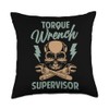 Torque Wrench Supervisor - Funny Mechanic Car Guy Garage Throw