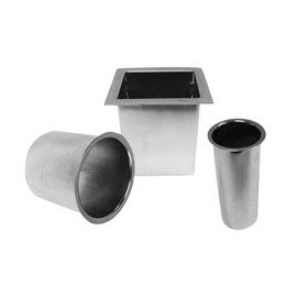 Premium Salon Appliance Stainless Steel Holder Package - 3" Blow Dryer Ring, 1-1/2" Curling Iron Ring, and Flat Iron Organizer Set