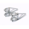 Alchemy Parts Motorcycle Brushed Headlight Brackets with Fork Clamps to
