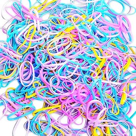 DITZY DOLL PASTEL COLOURS ELASTIC BANDS - 1000 Pack Pack Mini Rubber Hair Soft Braiding Kids Children Adults Salon Dreadlocks Wedding Hairstyle