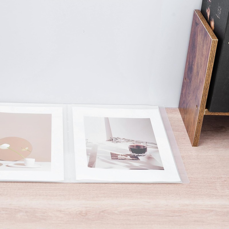 A4 Plastic Presentation Book, Binder with Clear Plastic Sleeves Bound