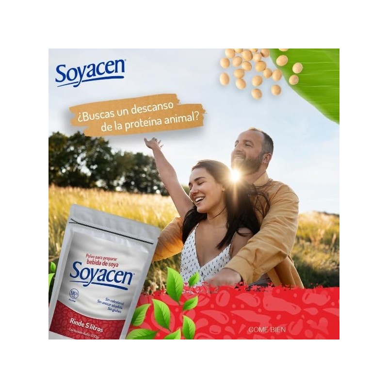 Soyacen Bebida de soya en polvo sabor natural - 500