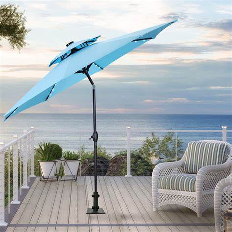 Atsasaye Patio Umbrella Stand for Φ1.2''-Φ2.2'' Pole, Lawn Design with