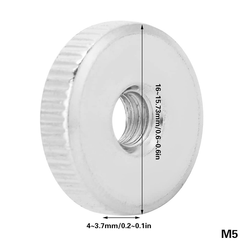10pcs Knurled Nut Round Knurled Nuts GB807 M3 M4 M5