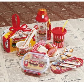 Skater KB7-A Children's Lunch Bag, Drawstring Bag, Burger Conx, Friends, Made in Japan