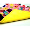 OnlyBee Bright Soft Baby Comfort Blanket with Taggies