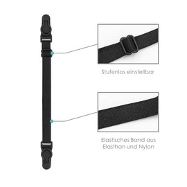 Pack of 4 Ear Straps for Masks, Infinitely Adjustable Ear Saver Ear Hooks for Face Masks, Holder, Elastic Band Extension (Black)